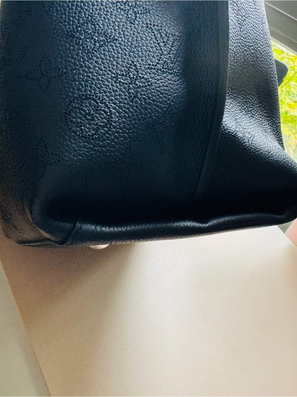 Louis Vuitton Black Monogram Embossed Braided-Handle Hobo Bag - Picture 6 of 7